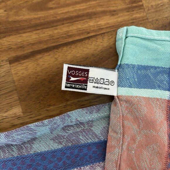 Garnier Thiebaut French Cotton Dish Towel Floral Rabbit Bunny Decor Multicolor - Picture 3 of 15